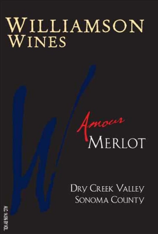 Williamson Wines Amour Merlot 2010 Front Label