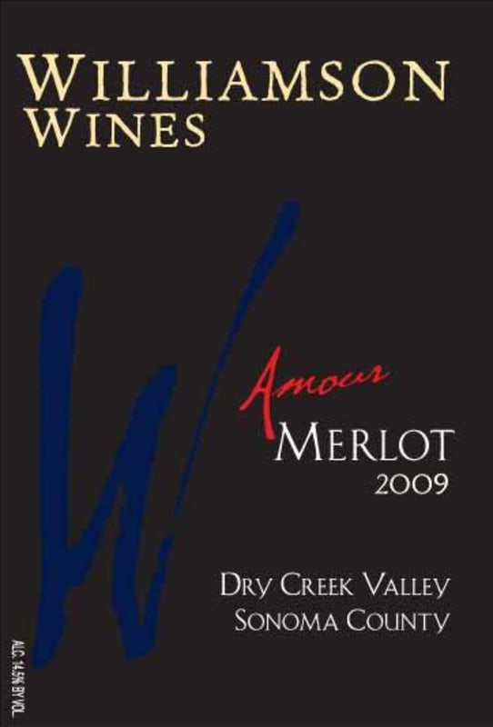 Williamson Wines Amour Merlot 2009 Front Label