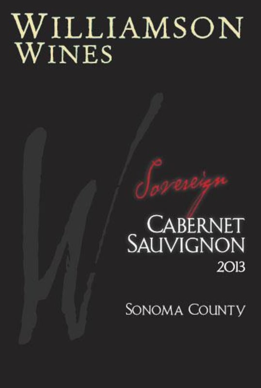 Williamson Wines Sovereign Cabernet Sauvignon 2013 Front Label
