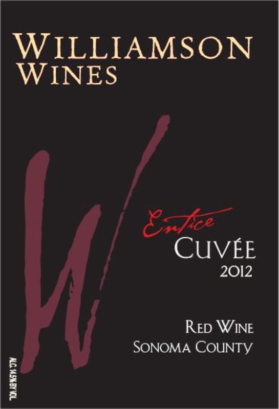 Williamson Wines Entice Cuvee 2012 Front Label