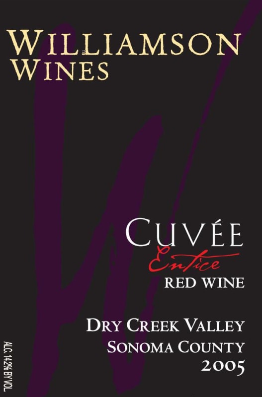 Williamson Wines Entice Cuvee 2005 Front Label
