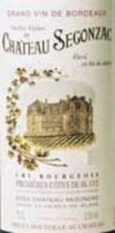 Chateau Segonzac Premiers Cotes de Blaye 2001 Front Label