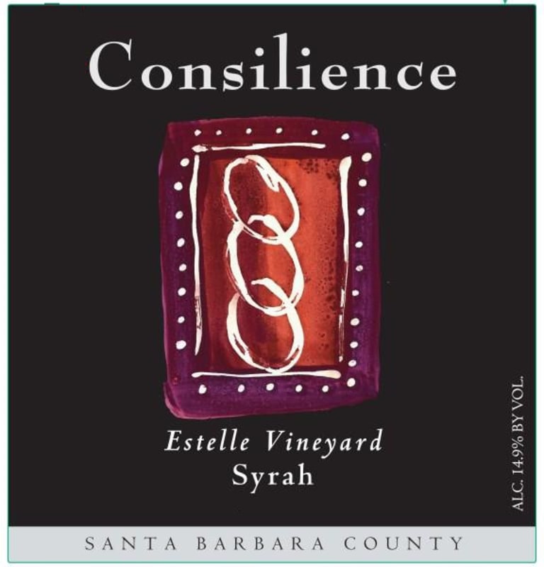 Consilience Estelle Vineyard Syrah 2012 Front Label