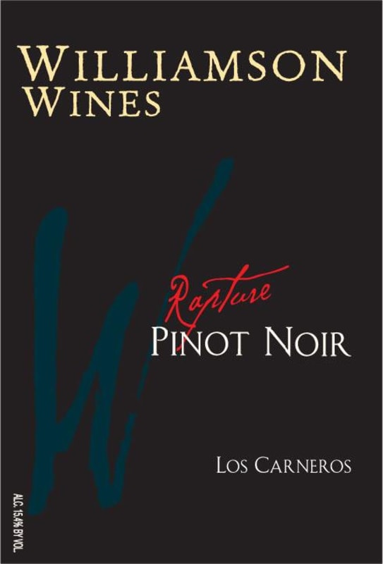 Williamson Wines Rapture Pinot Noir 2015 Front Label