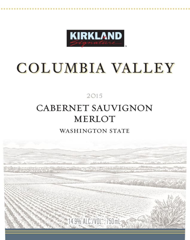 Kirkland Signature Columbia Valley Cabernet Sauvignon - Merlot 2015 Front Label