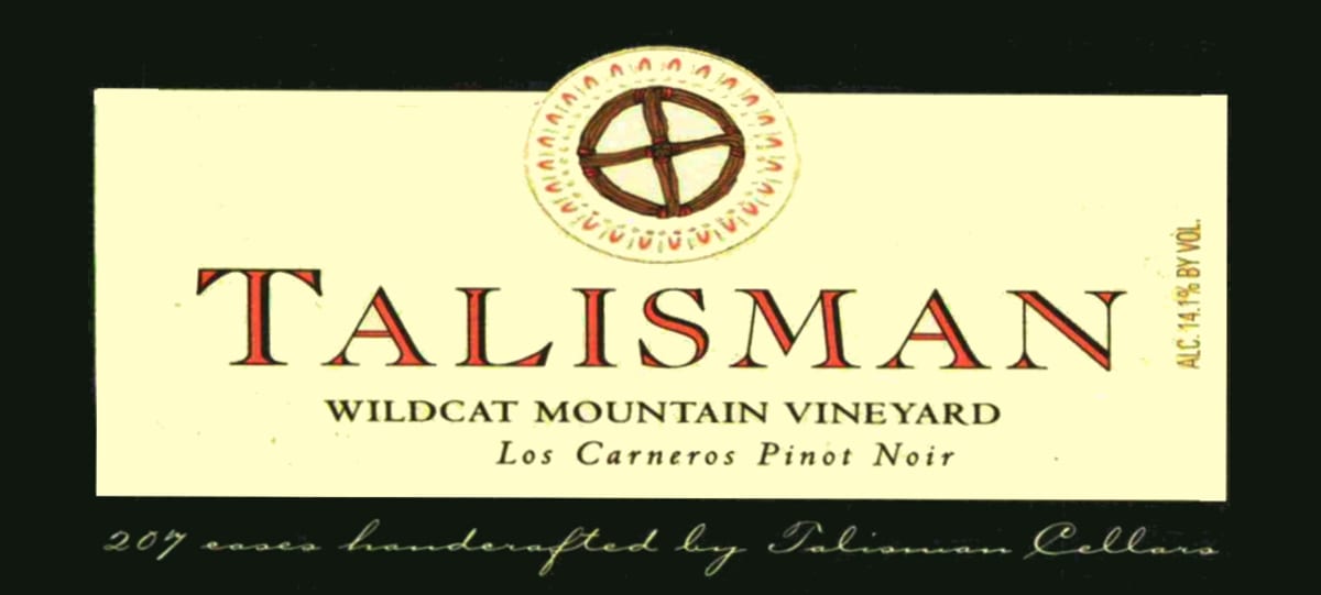 Talisman Wines Wildcat Mountain Vineyard Pinot Noir 2013 Front Label