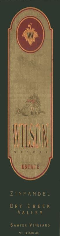 Wilson Creek Winery & Vineyards Sawyer Vineyard Zinfandel 2007 Front Label