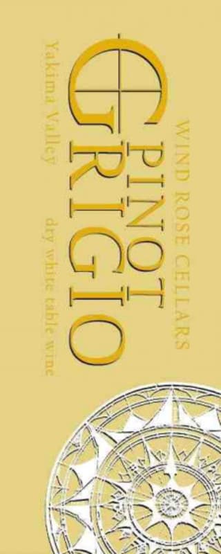 Wind Rose Cellars Pinot Grigio 2015 Front Label