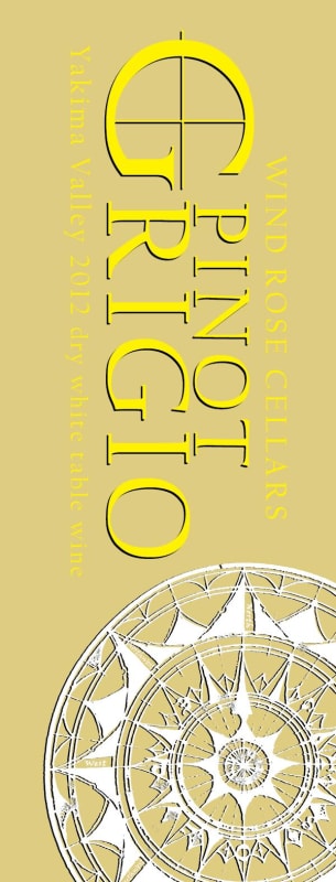 Wind Rose Cellars Pinot Grigio 2012 Front Label