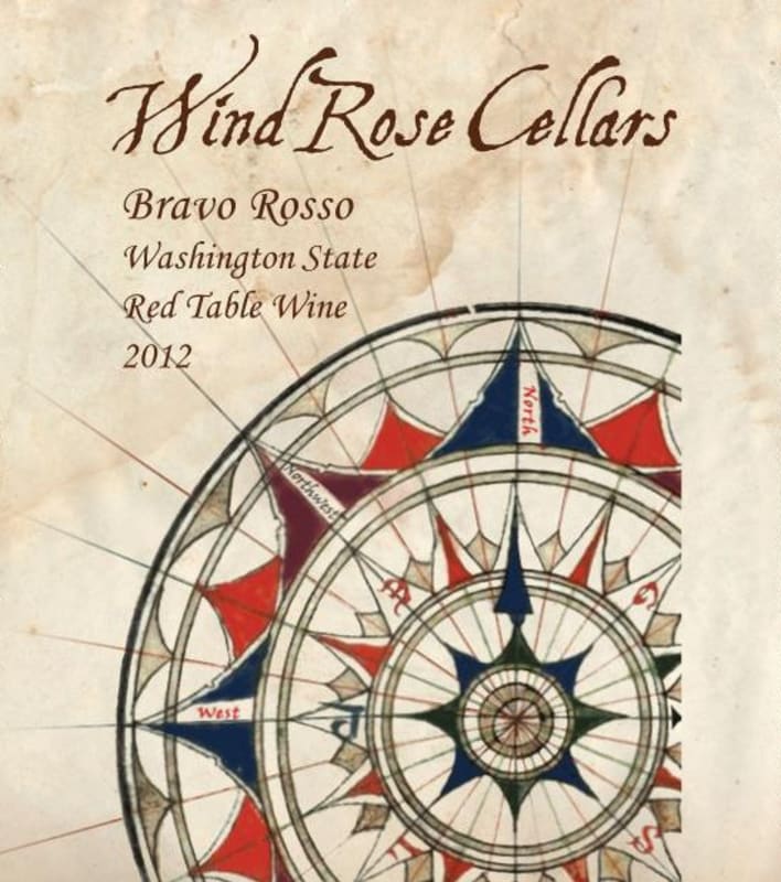 Wind Rose Cellars Bravo Rosso 2012 Front Label