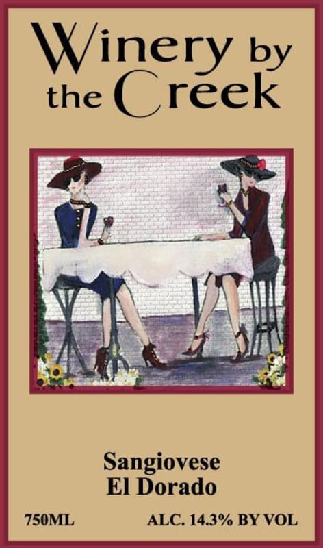 Winery by the Creek Sangiovese 2012 Front Label