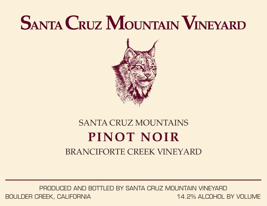 Santa Cruz Mountain Vineyard Branciforte Creek Vineyard Pinot Noir 2006 Front Label