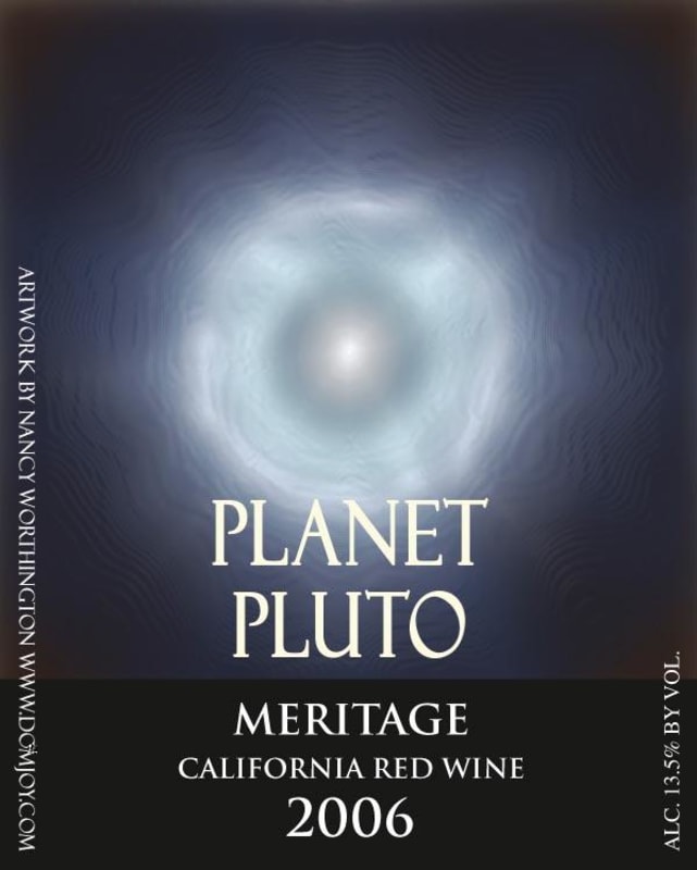WineSmith Planet Pluto Meritage 2006 Front Label