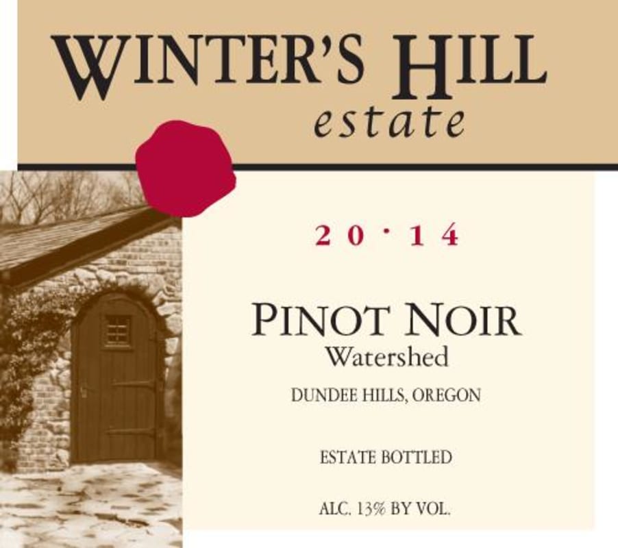 Winter's Hill Vineyard Estate Watershed Pinot Noir 2014 Front Label