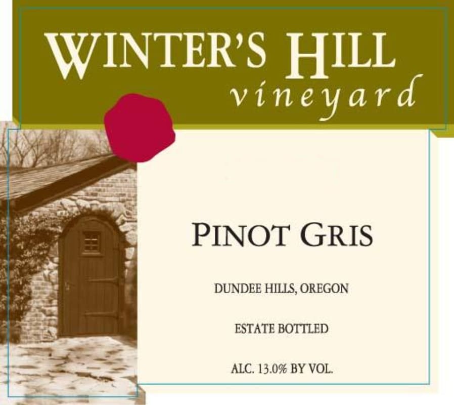 Winter's Hill Vineyard Estate Pinot Gris 2012 Front Label