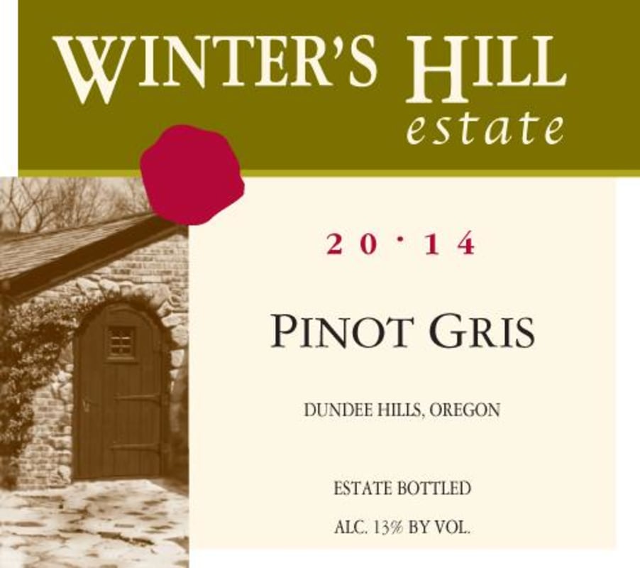 Winter's Hill Vineyard Estate Pinot Gris 2014 Front Label