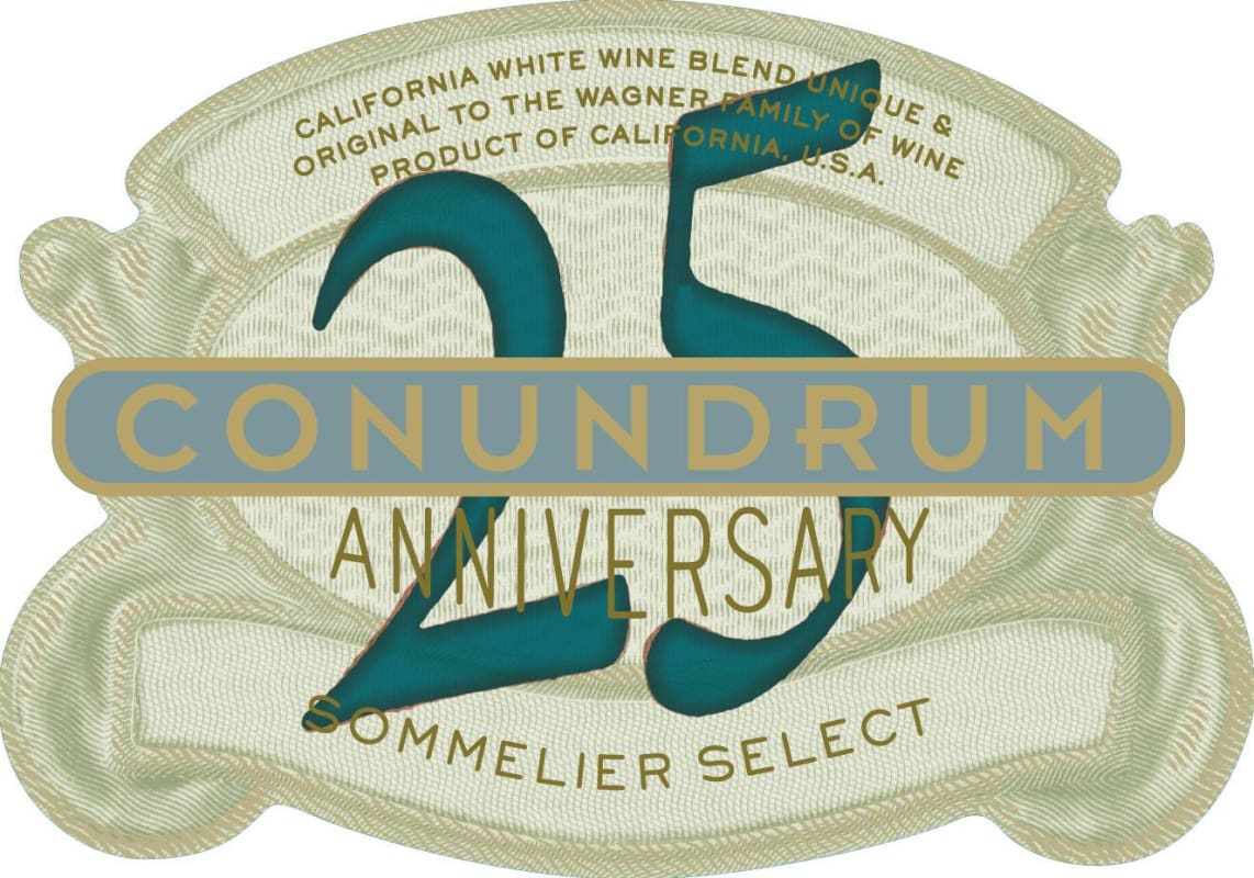 Conundrum 25th Anniversary White Blend 2015 Front Label