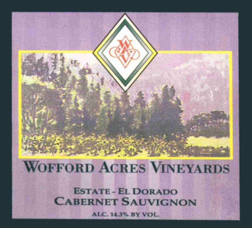 Wofford Acres Vineyards Cabernet Sauvignon 2007 Front Label