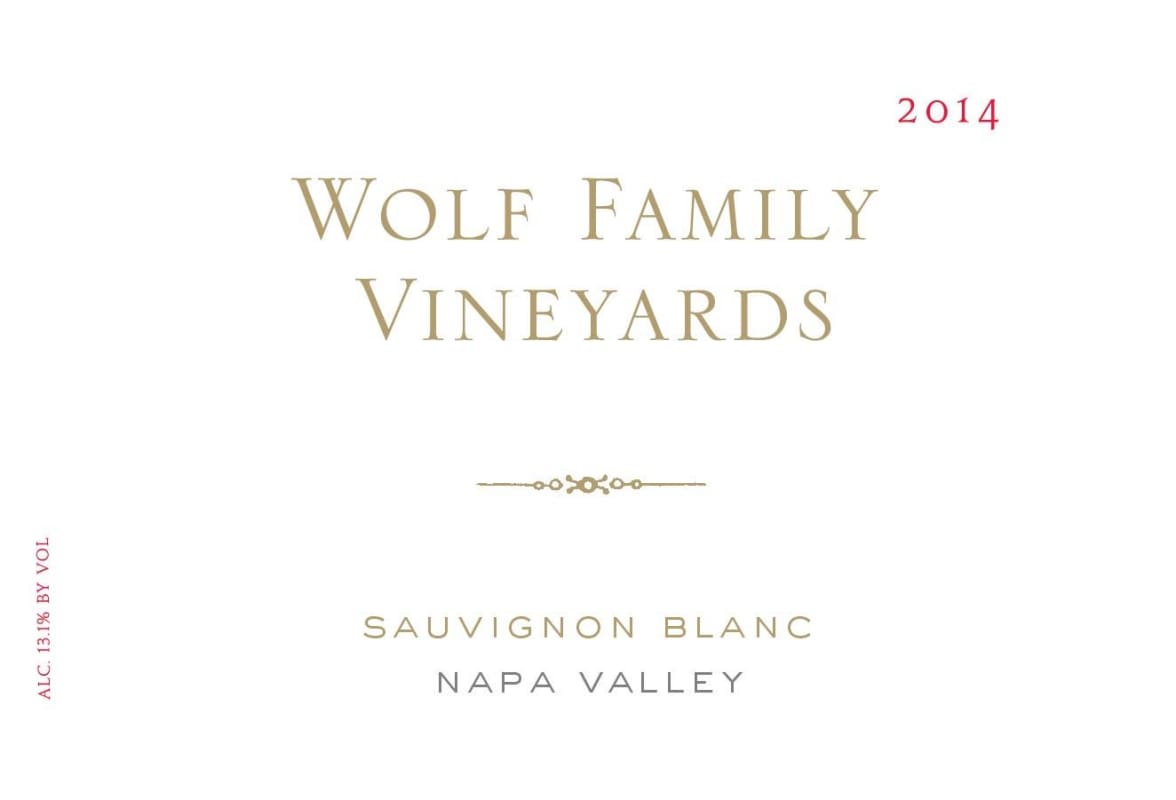 Wolf Family Vineyards Sauvignon Blanc 2014 Front Label