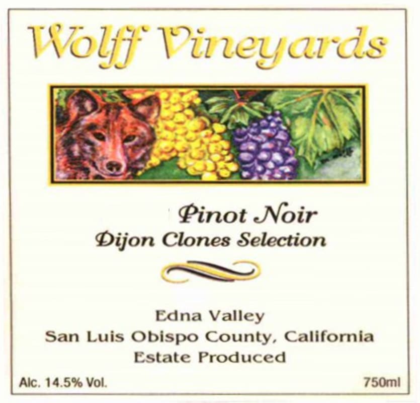 Wolff Vineyards Pinot Noir 2011 Front Label