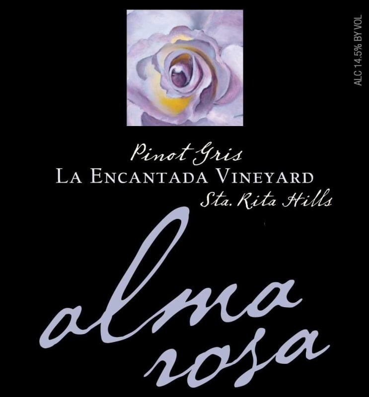 Alma Rosa La Encantada Vineyard Pinot Gris 2014 Front Label
