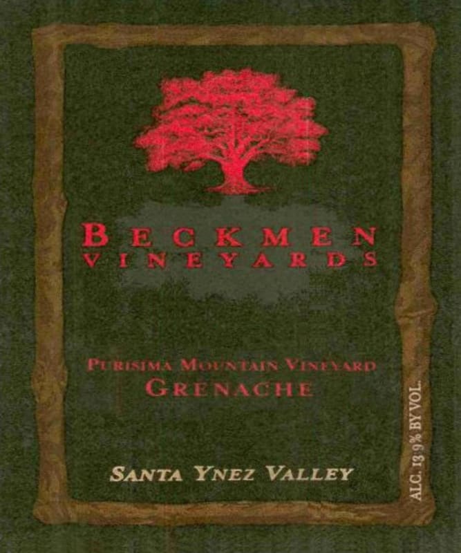Beckmen Purisima Mountain Vineyard Grenache 2006 Front Label