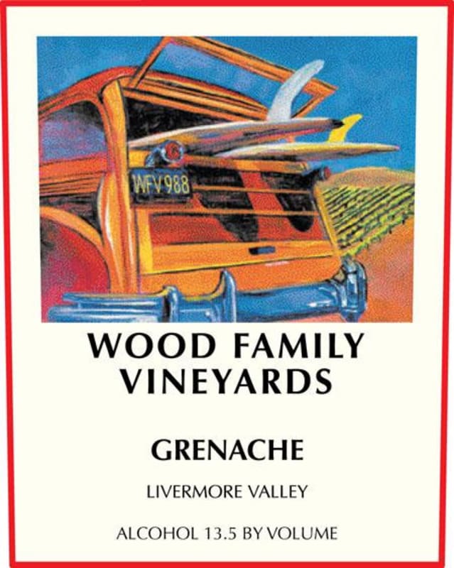 Wood Family Vineyards Grenache 2014 Front Label