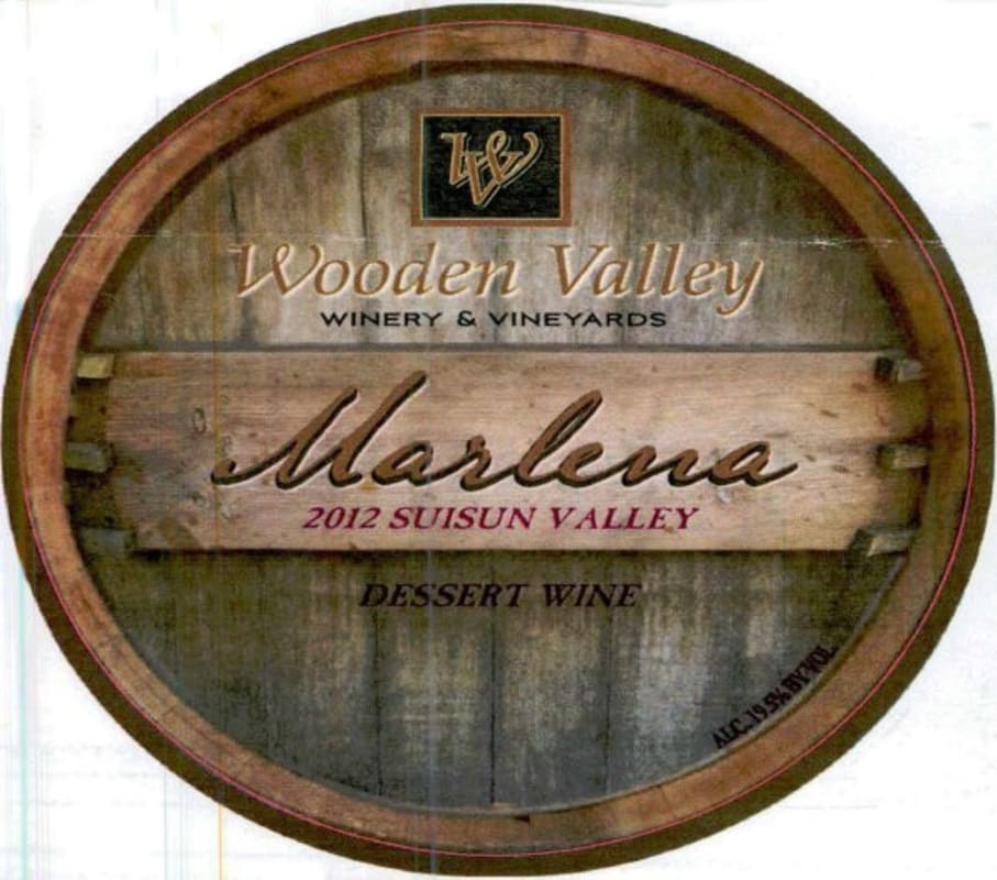 Wooden Valley Winery Wooden Winery Marlena 2012 Front Label