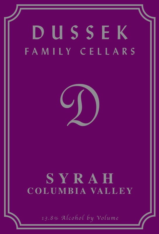Woodhouse Family Cellars Dussek Syrah 2013 Front Label