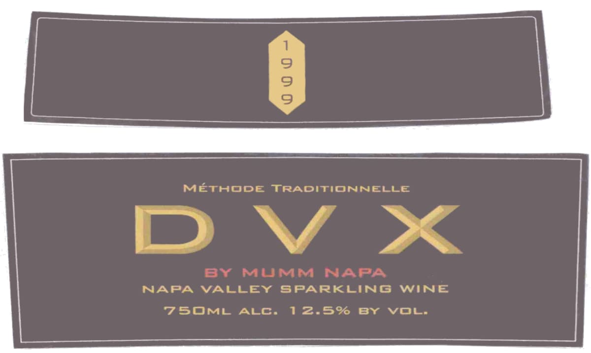 Mumm DVX Brut 1999 Front Label