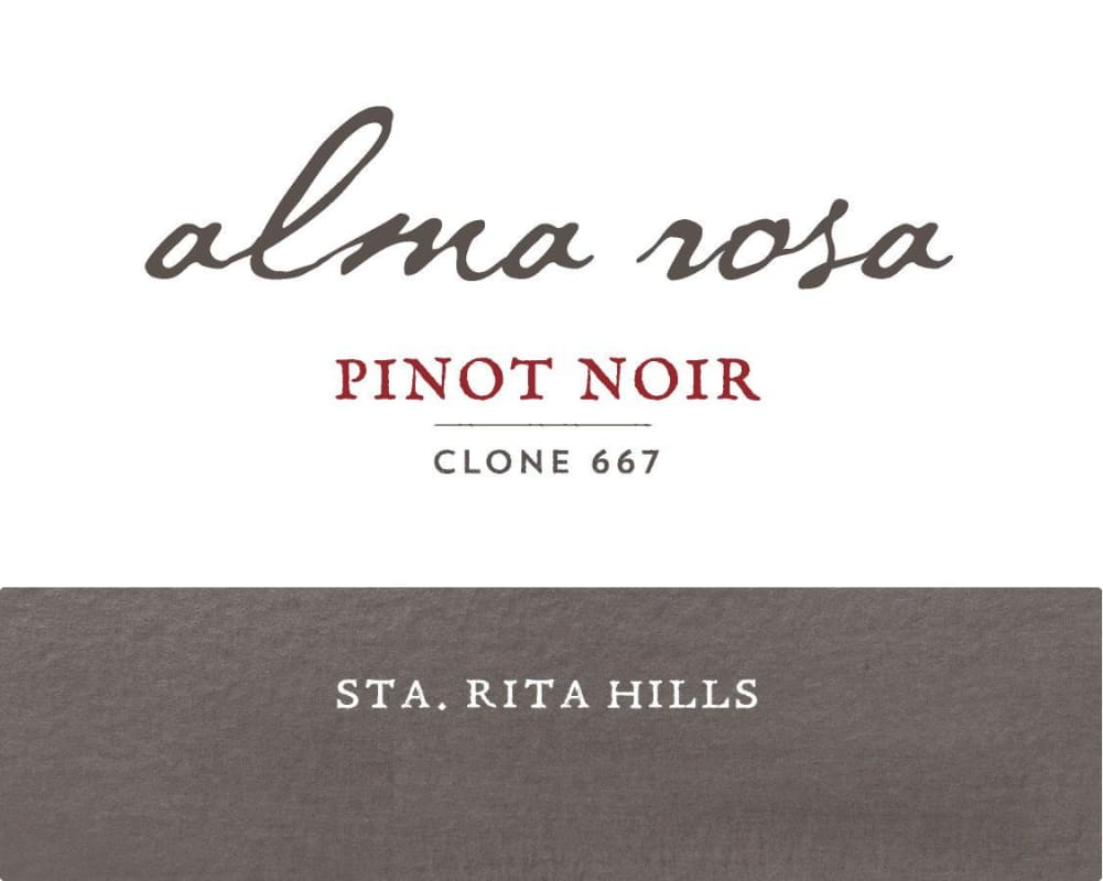 Alma Rosa Clone 667 Pinot Noir 2012 Front Label