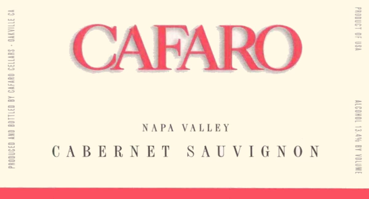 Cafaro Cellars Cabernet Sauvignon 2008 Front Label