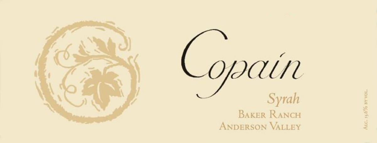 Copain Baker Ranch Syrah 2011 Front Label