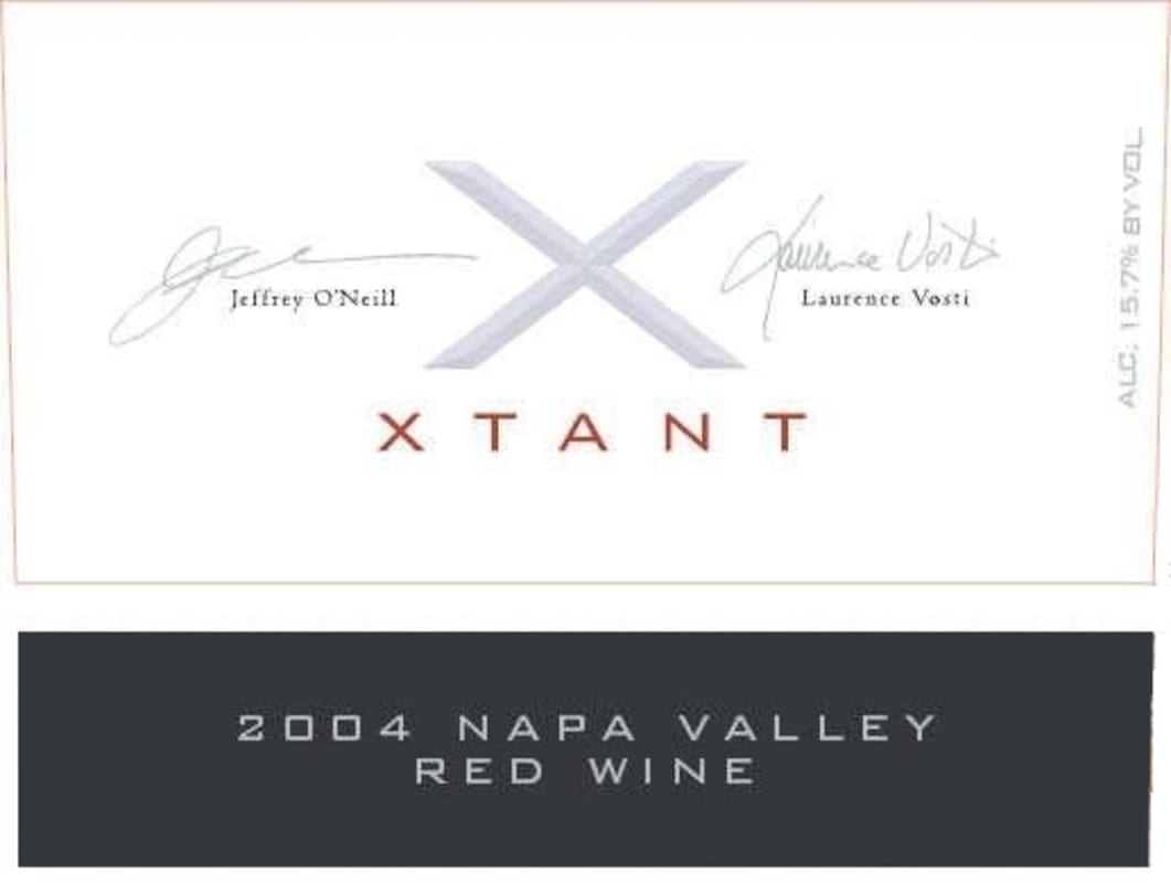 Xtant Napa Red 2004 Front Label