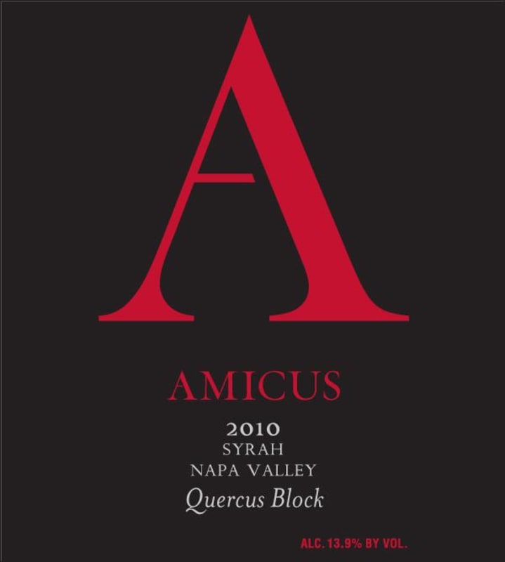 XWinery Amicus 'Quercus Block' Syrah 2010 Front Label