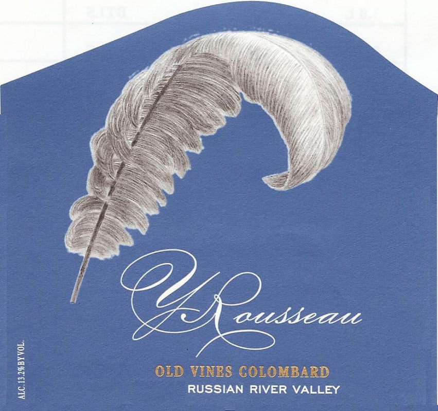 Y. Rousseau Old Vines Colombard 2013 Front Label