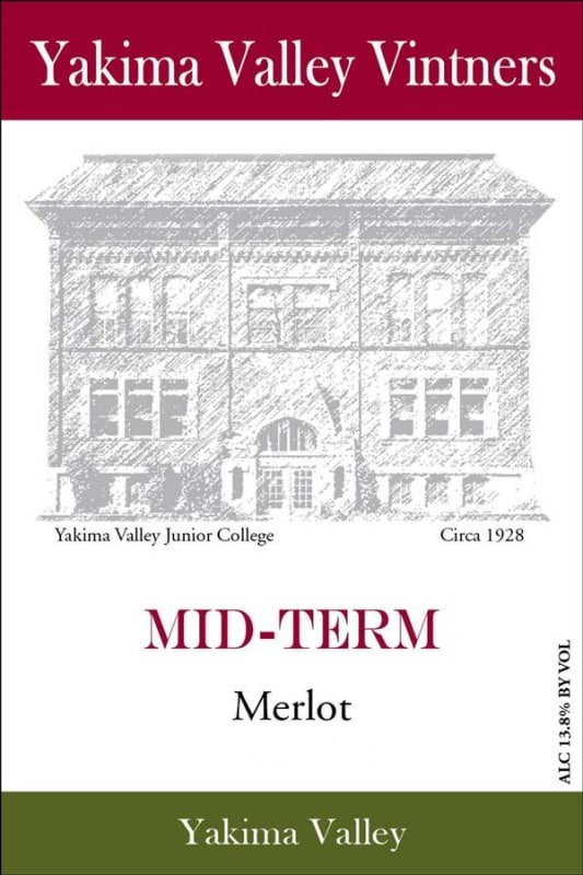 Yakima Valley Vintners Midterm Merlot 2011 Front Label