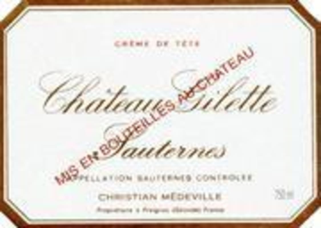 Chateau Gilette Sauternes Creme de Tete 1953 Front Label
