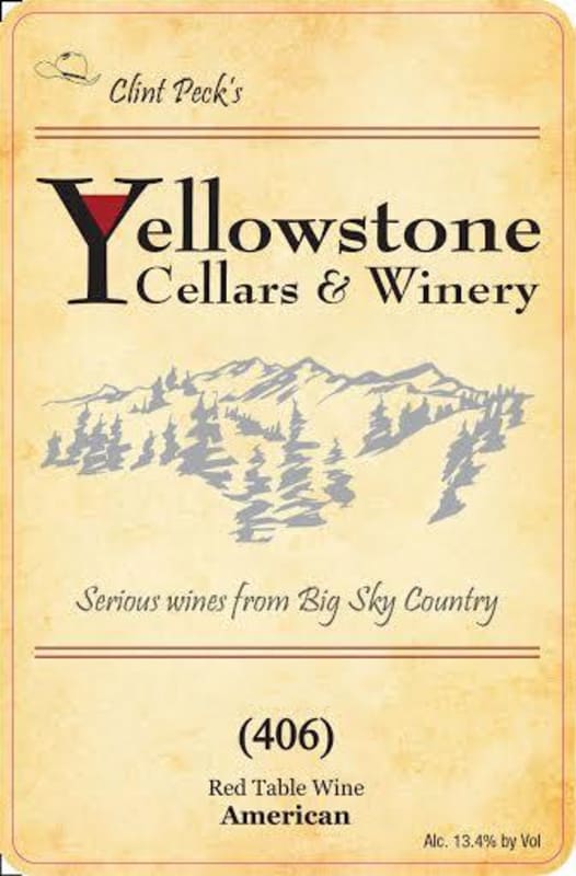 Yellowstone Cellars & Winery 406 2012 Front Label