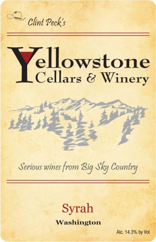Yellowstone Cellars & Winery Syrah 2012 Front Label