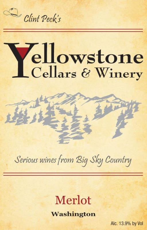 Yellowstone Cellars & Winery Merlot 2012 Front Label