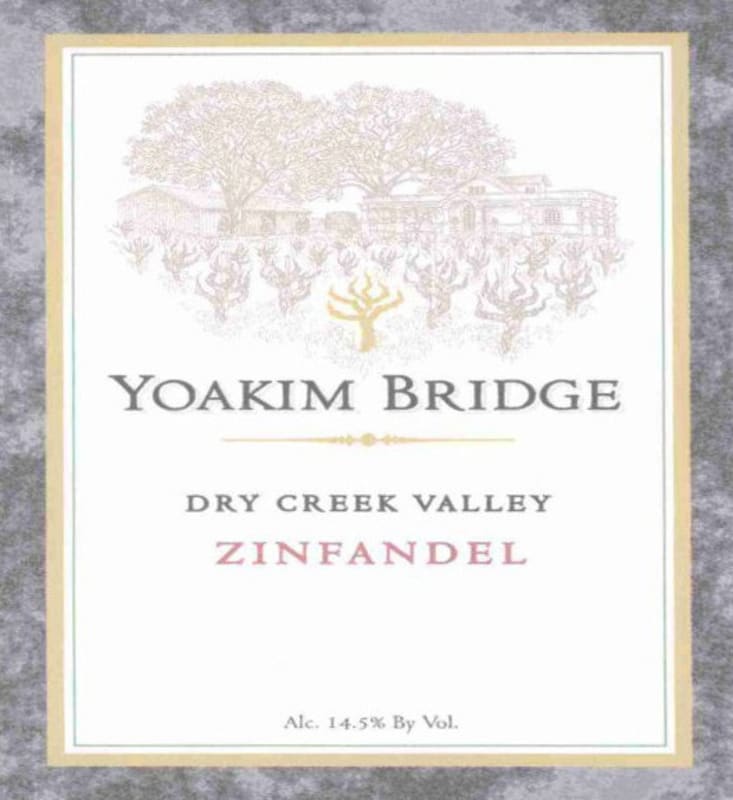 Yoakim Bridge Vineyards and Winery Zinfandel 2007 Front Label