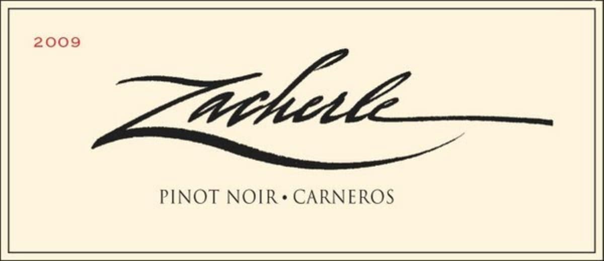 Zacherle Wines Pinot Noir 2009 Front Label