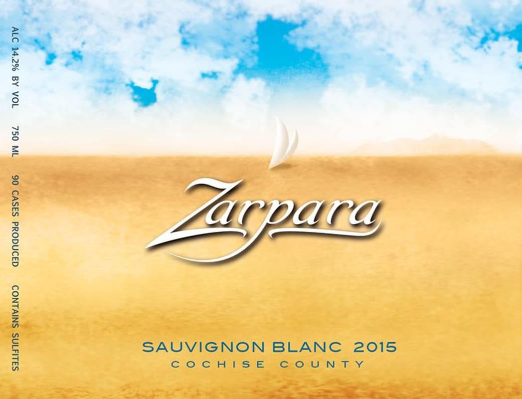 Zarpara Vineyard Sauvignon Blanc 2015 Front Label