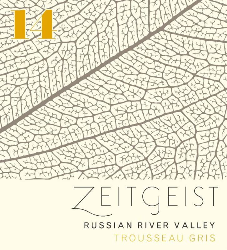 Zeitgeist Cellars Trousseau Gris 2014 Front Label