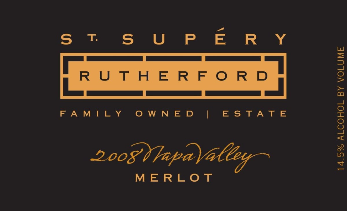 St. Supery Rutherford Merlot 2008 Front Label