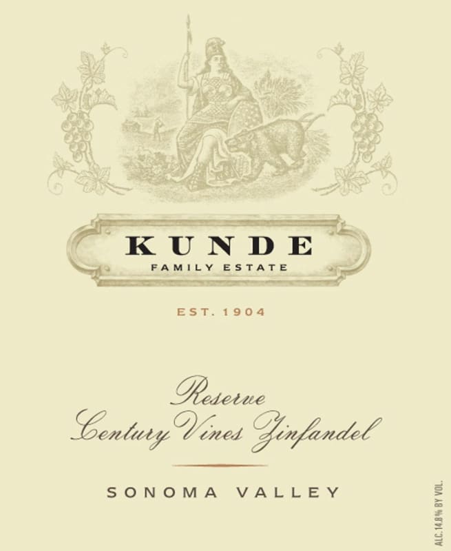 Kunde Century Vines Zinfandel 2008 Front Label