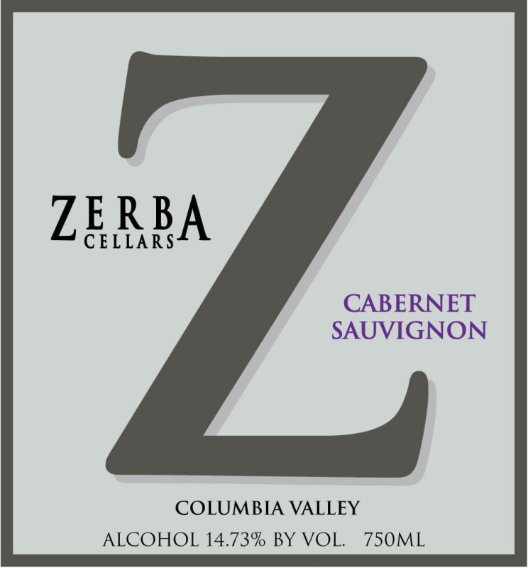 Zerba Cellars Cabernet Sauvignon 2012 Front Label