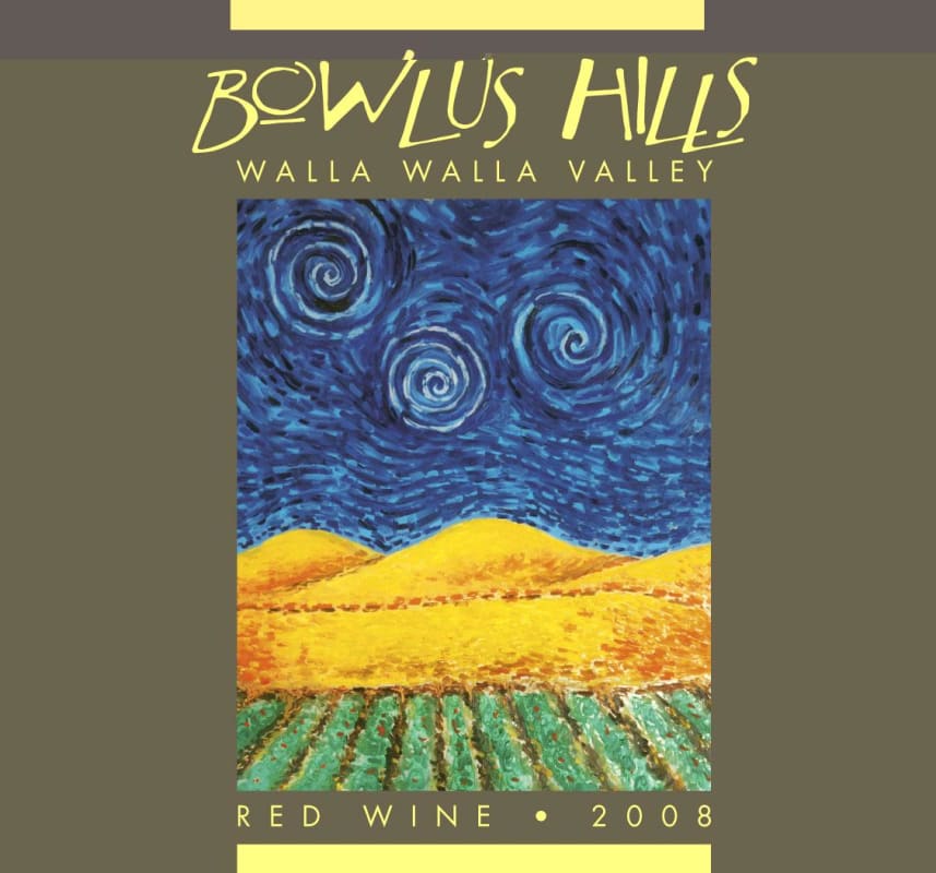 Zerba Cellars Bowlus Hills 2008 Front Label