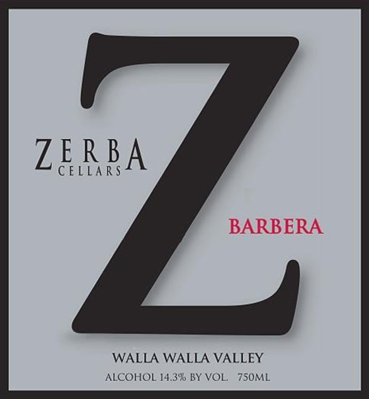 Zerba Cellars Barbera 2012 Front Label